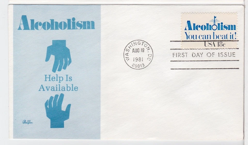 TurtlesTradingPost- Alcoholism - 1981 #1927- Bazaar  Cachet FDC - Image 1 of 1