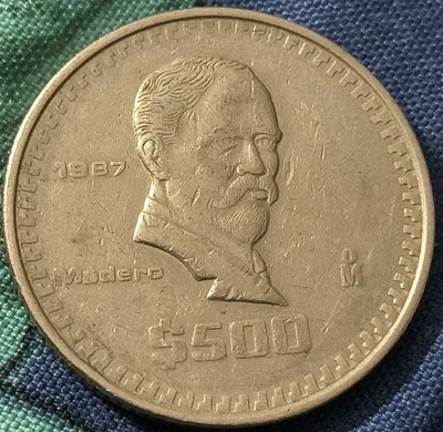 1987 Mexico 500 Pesos Coin Francisco Ignacio Madero - Image 1 of 2