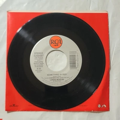 Lorrie Morgan ~ Something In Red/ It's Too Late ~ RCA 45 RPM Record - Image 1 of 4