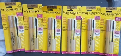 Set of 6 L'Oreal voluminous naturale  #400 black brown Loreal Mascara Clump Free - Image 1 of 2