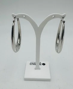 Orecchini A Campanelle In Argento 925 , Ovali Peso7,8gr - Foto 1 di 9