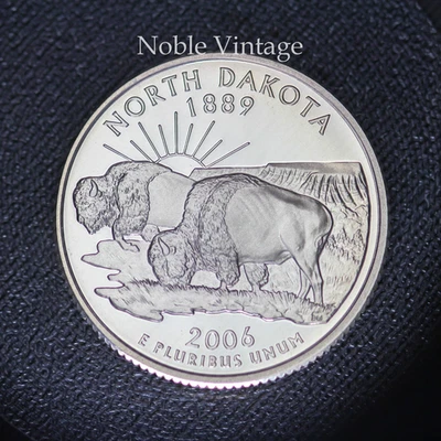 2006 S Proof North Dakota State Quarter - From Clad Proof Set - Image 1 of 2