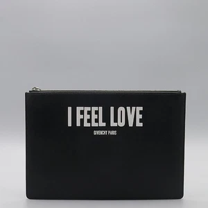 GIVENCHY black leather clutch - Picture 1 of 5