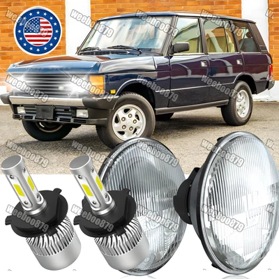 Faros LED redondos negros DOT 7" para Land Rover Range Rover Classic 1970-1995 Foto 1 de 4