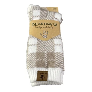Bearpaw Thermal Insulated Crew Socks Women's 9-11 Plaid Hike Cozy Camp Outdoors - Picture 1 of 7