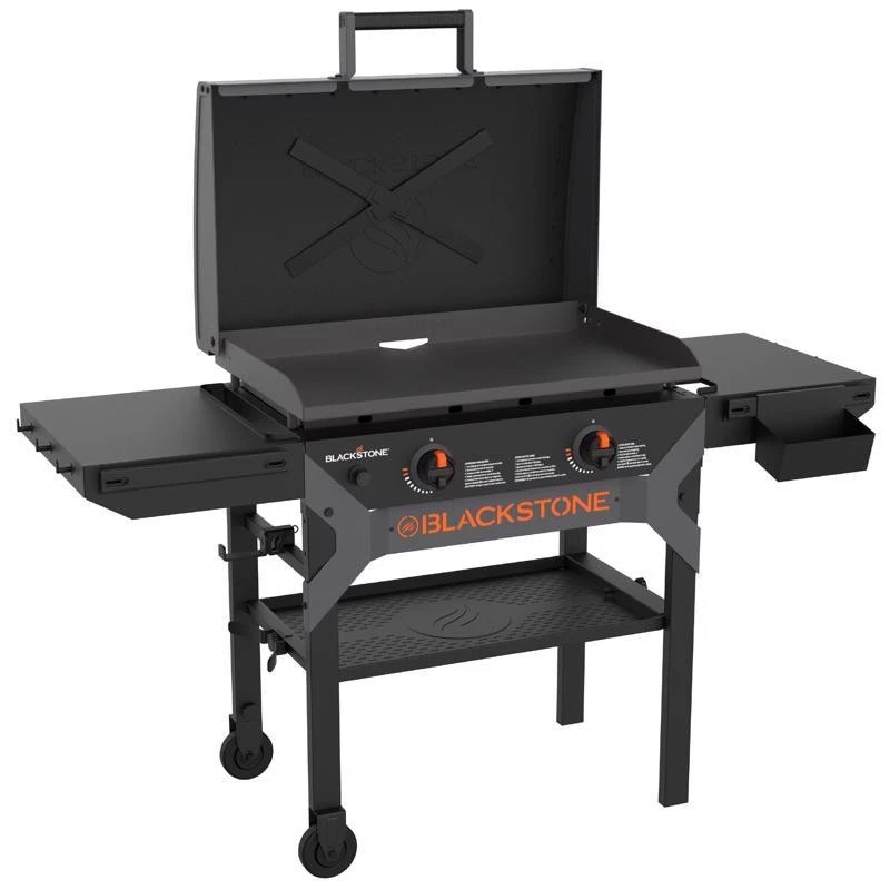 Blackstone 2311 Iron Forged 28” Omnivore Griddle w/ X-Braced Hood Black