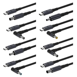 140W USB C PD Type C to DC5.5x2.5mm/6.0x3.7mm/7.4x5.0mm/5.5x2.1mm/4.5x3.0mm - Picture 1 of 16