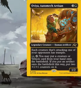 Oviya, Automech Artisan Commander Deck Magic MTG Ready-to-Play Green Stompy Alt - Picture 1 of 11