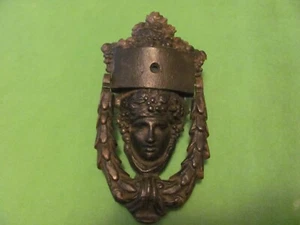 Antique/Vintage French Athena Face Cast Iron door knocker. 4 2.5" X 8.5". - Picture 1 of 7