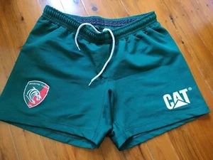 Leicester Tigers Mens Rugby Shorts Small Green Kooga Training Sport - Picture 1 of 3