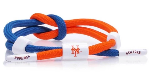 Rastaclat Baseball New York Mets Outfield Knotted Bracelet - Blue & Orange Cover