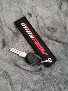 blank key Aprilia Compatible Rsv Mille Tuono With Embroidery Keyring - Picture 1 of 2