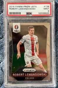 Robert Lewandowski 2016 Panini Prizm Euro Soccer #138 PSA 9 como nuevo Barcelona - Imagen 1 de 2