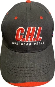 C.H.I. Overhead Doors Adult Hat Cap Black And Red Adjustable Strap USA - Picture 1 of 8