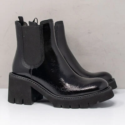 Botas Chelsea Pedro Garcia Zisca, Talla 39 EU (9 US) charol negro Foto 1 de 4