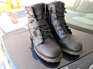 HERREN MILWAUKEE LEDER MOTORRADSTIEFEL MB443 GRÖSSE 11D - Bild 1 von 11