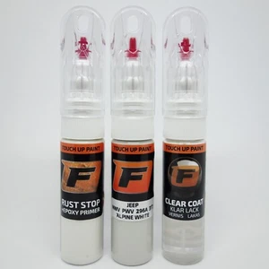 Touch up paint for JEEP NWV PWV 296A 317 ALPINE WHITE Pen Kit Brush - Picture 1 of 7
