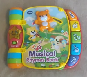 VTech Musical Rhymes Book Red & Yellow Baby Toddler Learning Toy - Imagen 1 de 12