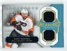 13-14 UD Upper Deck Artifacts Treasured Swatches  Scott Hartnell  Dual Jerseys
