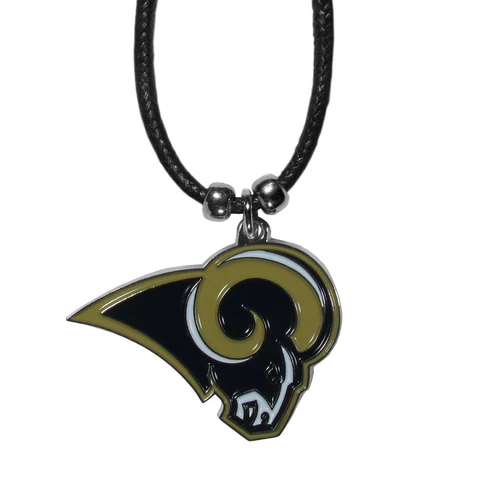 Los Angeles Rams Cord Necklace with Logo Charm NFL Football Licensed Jewelry Cover