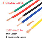 6 Colors Kit Automotive Marine Primary Wire Pure Copper 14 16 18 20 22 Gauge Lot