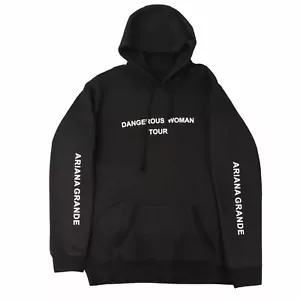 Ariana Grande Dangerous Women Sweatshirt Size Medium Tour Hoodie Rare in Black  - Picture 1 of 12