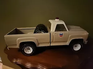 Camioneta pickup Dodge Tonka Chevron Service vintage de acero prensado de mediados de la década de 1970 - Imagen 1 de 9