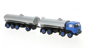 Brekina Autocisterna Fiat 690 Millepiedi blu argento 1:87 - Foto 1 di 1