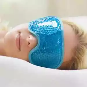 Gel Bead EYE MASK Puff Eyes Cooling Pain Relief Ache Freeze Microwave Hot/Cold - Picture 1 of 2