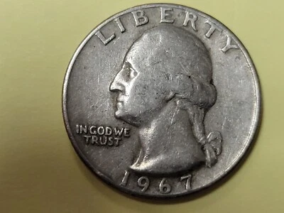 1967 Washington Quarter No Mint Mark, DDO Lettering - Image 1 of 4