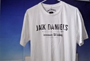 Jack Daniels No.7 Tennessee Whiskey Women's Crew Neck JD White T-Shirt Large 01 - Picture 1 of 7
