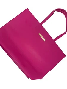 New Vince Camuto Pink Fuscia Tote Bag With Gold Logo & Magnetic Closure Snap - Picture 1 of 13