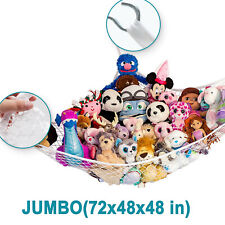 JUMBO Toy Hammock Hanging Corner Storage Net Kids Gift Stuffed Animals Organizer