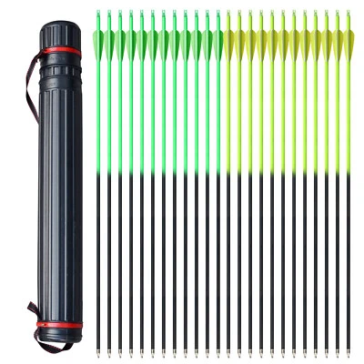 12pcs Archery 30" Carbon Arrows for Compound Recurve Bow Hunting - Image 1 of 4