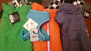 Pet Spirit Dog Cat Coat Sweater Lot 3 coats 2 sweaters harness xs extra small - Picture 1 of 6