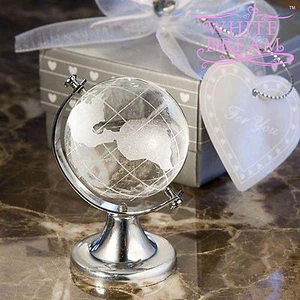 Crystal Globe - Wedding / Party Favours | Table Decoration | NEW | Spins on Axis - Picture 1 of 1