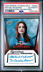 2024 MARVEL STUDIOS SERIES 2 RACHEL McADAMS INSCRIPTIONS AUTO AUTOGRAPH SSMA PSA - Picture 1 of 2