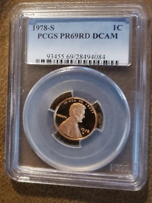 1978 S Lincoln Cent PCGS PR69RD DCAM - Image 1 of 2