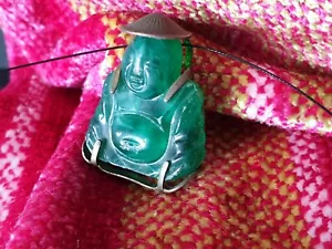 Old Chinese Good Luck Buddha Pendant on Cord …beautiful collection and accent p - Picture 1 of 8
