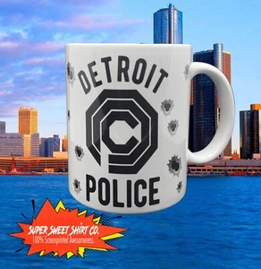Robocop Becher, Detroit Police, Keramik Henkeltasse, Kaffeetasse, Teetasse, Blue Line - Bild 1 von 5