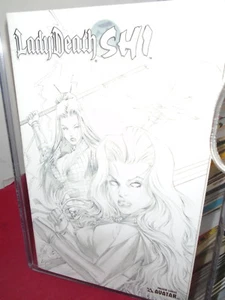 LADY DEATH / SHI PREVIEW Super Rare CANVAS Variant Lettered Ltd to only 26 - Bild 1 von 2