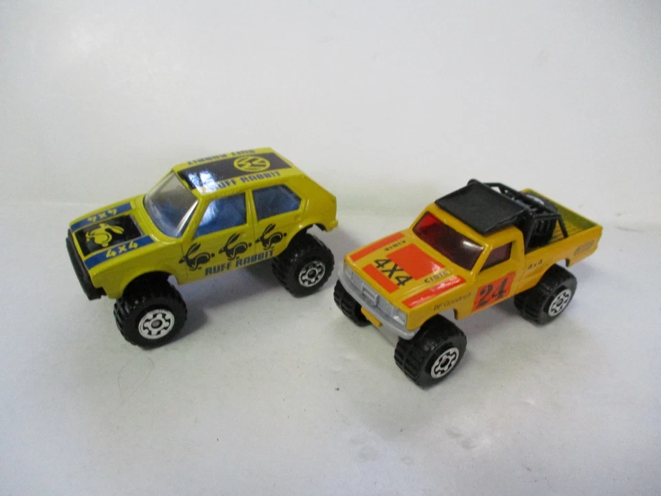 Matchbox Macau Superfast SF7 Ruff Rabbit - желтый и SF13 Грузовик с Открытой Спиной - отдельно - Изображение 1 из 1