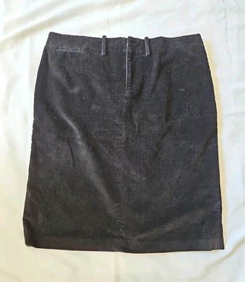 Falda recta Ralph Lauren vintage de pana negra hasta la rodilla 14 SIN ETIQUETA DE TALLA  Foto 1 de 4