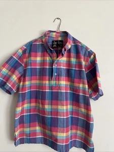 Chubbies The Nutter Shirt Men's XL Checkered 1/4 Button USA Made - Picture 1 of 3