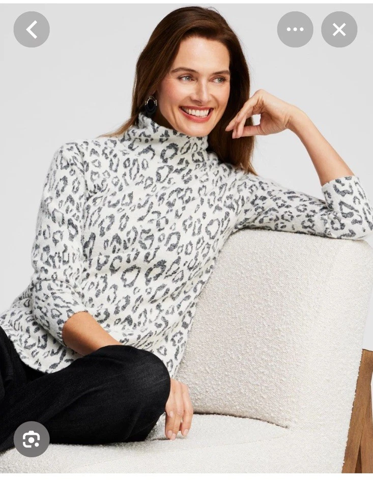 Túnica Chicos Marfil Crema Jacquard Estampado Animal Cuello Simulado Talla 3 Foto 1 de 3