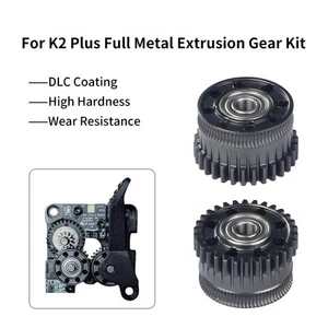 Full Metal DLC Coating Drive Extruder Gear Kit For Creality K2 Plus 3D Printer - Picture 1 of 5