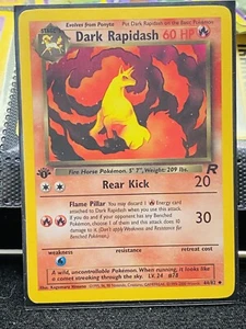 2000 1st Edition Team Rocket Dark Rapidash #44 Card - Picture 1 of 5