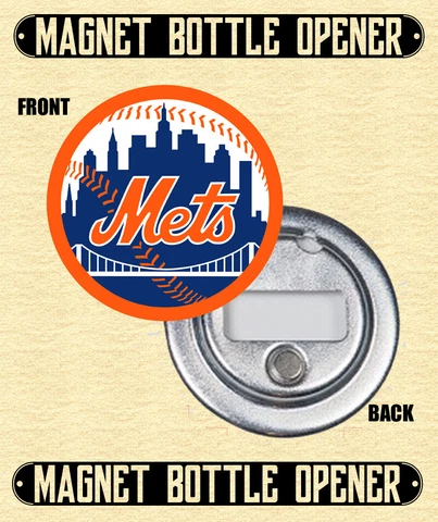 New York Mets - Magnet Bottle Opener - Choose From 12 Designs Cover