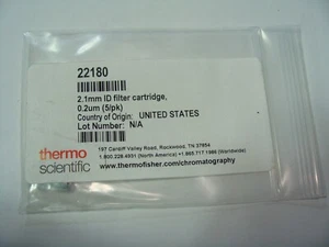 Thermo Scientific 2,1 mm ID Filterwagen 0,2 μm (5/Packung) P/N 22180 - Bild 1 von 3