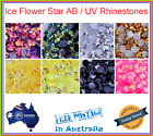 100/250/500/1000/2000 Ice Flower Star Round 5mm AB UV Rhinestones Jelly Art